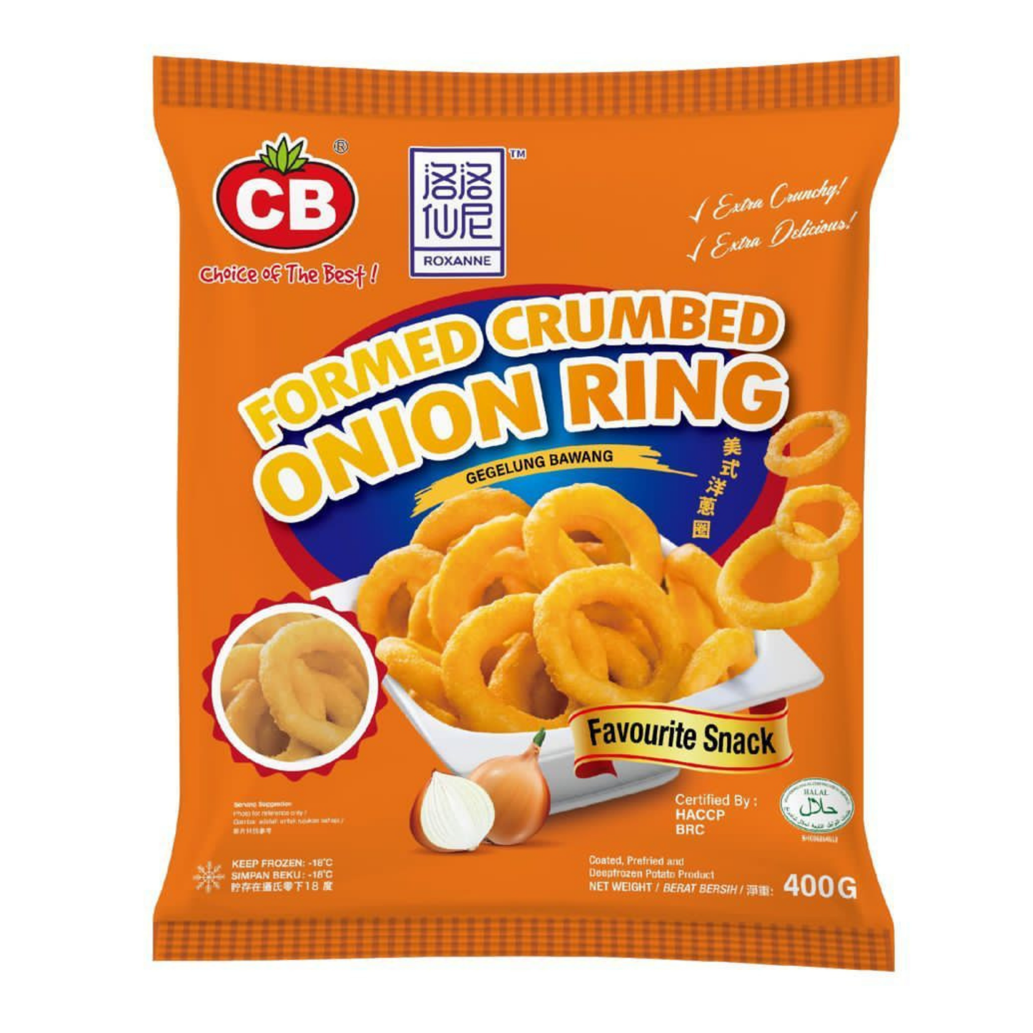 CB FORMED CRUMBED ONION RING (400G) - CB美式洋葱圈 (400克)