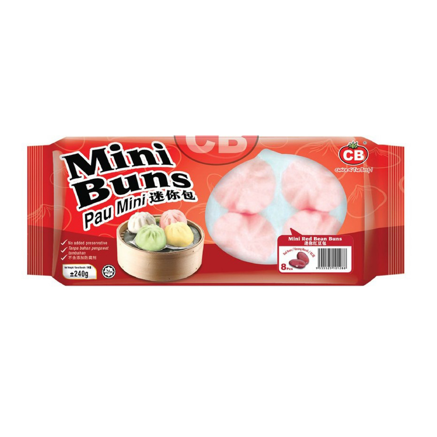 CB MINI RED BEAN BUN 8PCS (240G) - CB迷你红豆包 (240克)