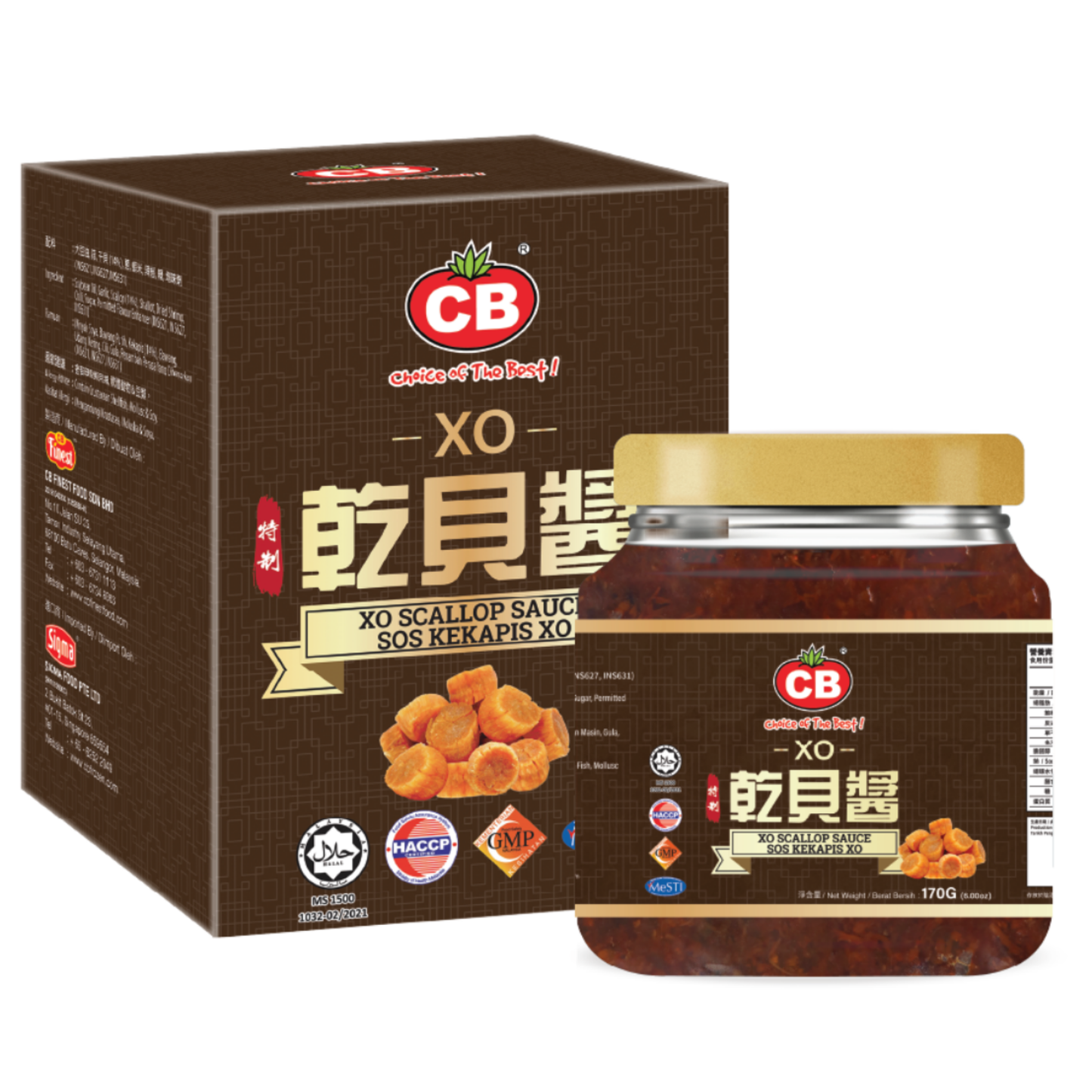 CB XO SCALLOP SAUCE (170G)(CANNED) - CB XO 干贝酱 (170克)(罐)