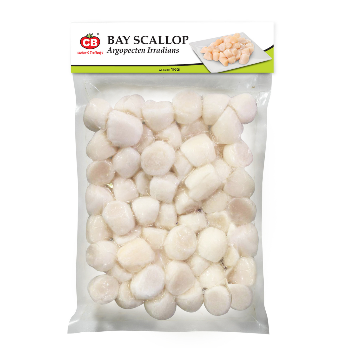 CB FROZEN BAY SCALLOP (GREEN) (1KG) - CB海湾扇贝肉 (青) (1公斤)