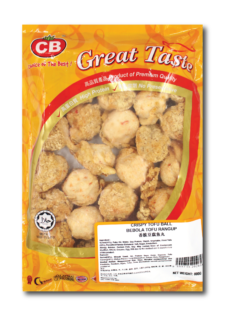 CB HANDMADE CRISPY TOFU BALL 27PCS± (800G) - CB 手工香脆豆腐鱼丸 (±27粒) (800克)