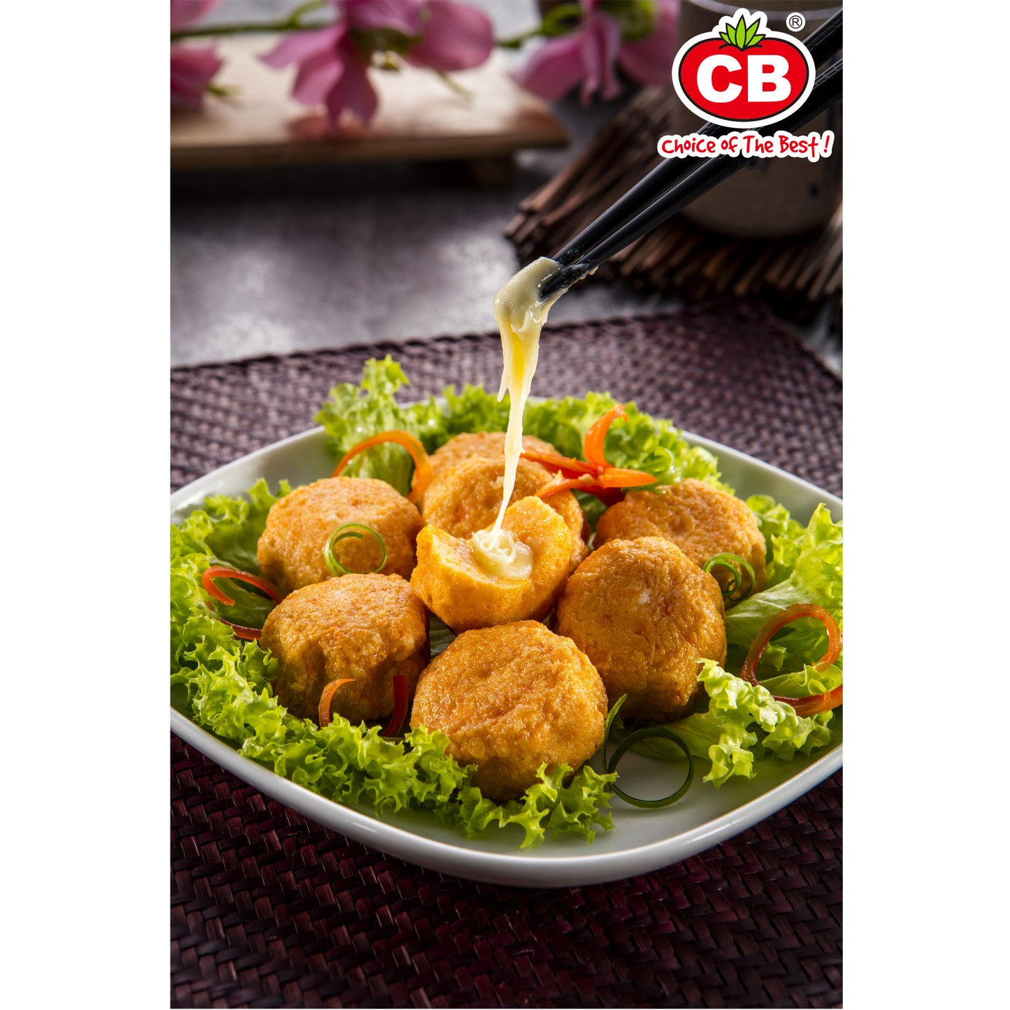 CB SALMON BALL WITH CHEESE 23PCS± (500G) - CB 芝士三文丸 23PCS± (500克)