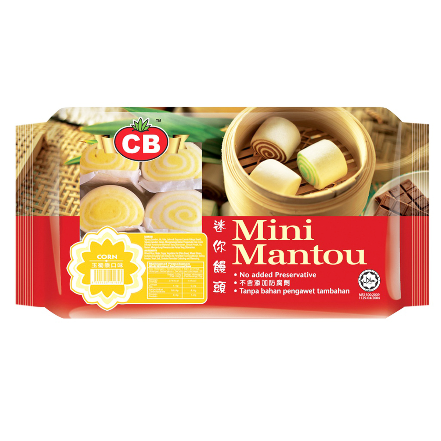 CB MINI MANTOU CORN 20PCS (300G) - CB迷你馒头 (玉蜀黍口味)