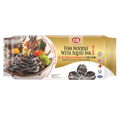 CB PREMIUM FISH NOODLE WITH SQUID INK (220G) - CB优质墨汁鱼面 (220克)