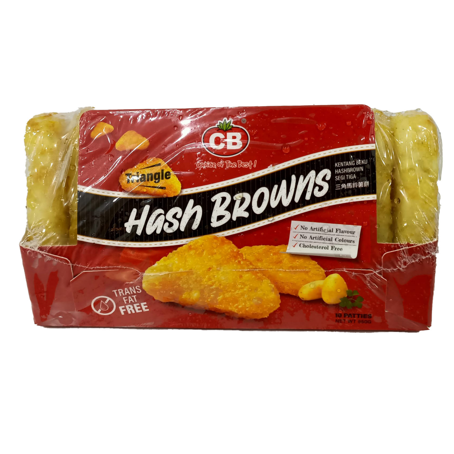 CB TRIANGLE HASHBROWN PATTIES 10PCS (550G) - CB 三角形马铃薯块 (550克)