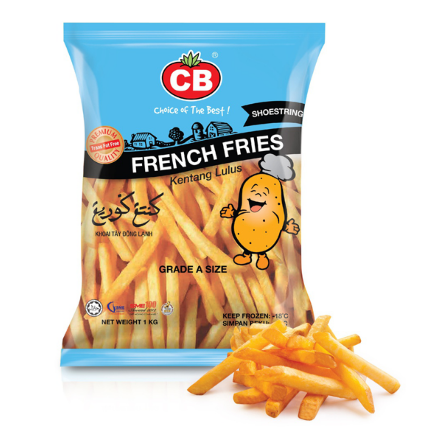 CB FRENCH FRIES SHOESTRING (1KG) - CB 直条型薯条 (1公斤)