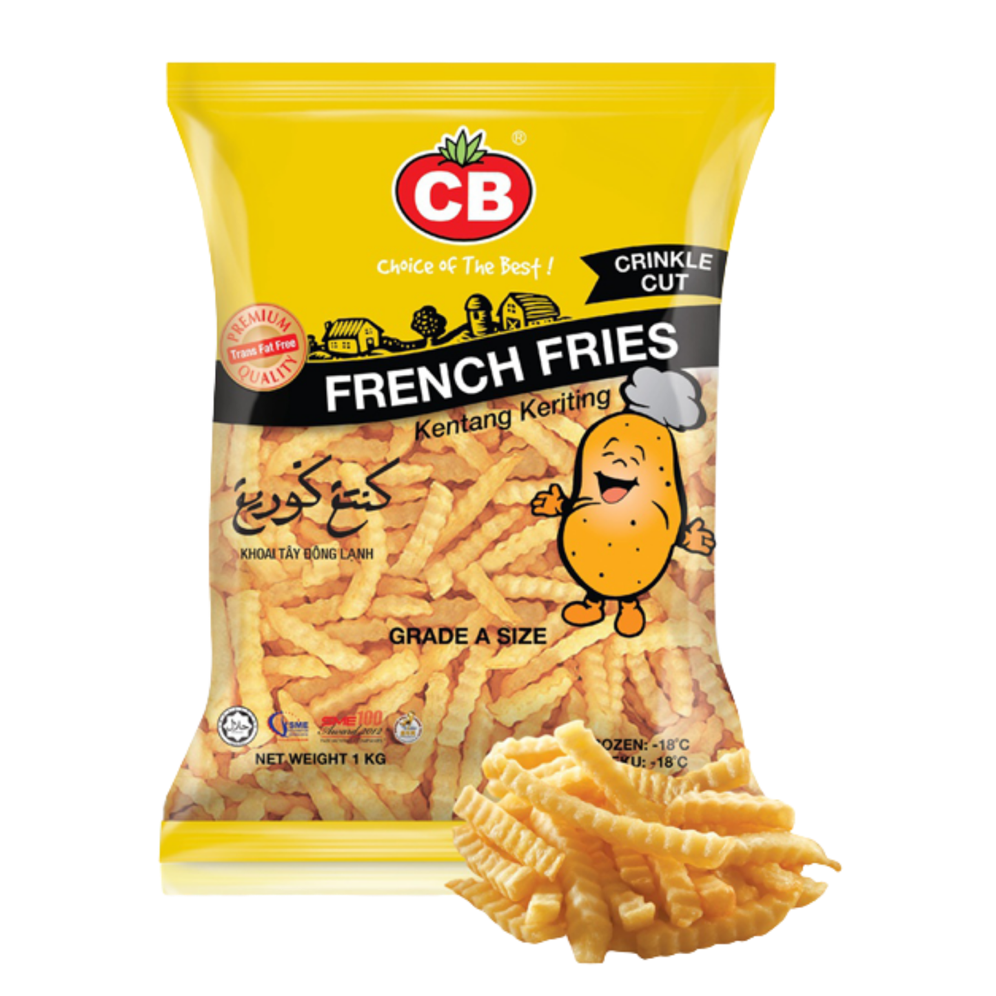 CB FRENCH FRIES CRINKLE CUT (1KG) - CB 曲型薯条 (1公斤)