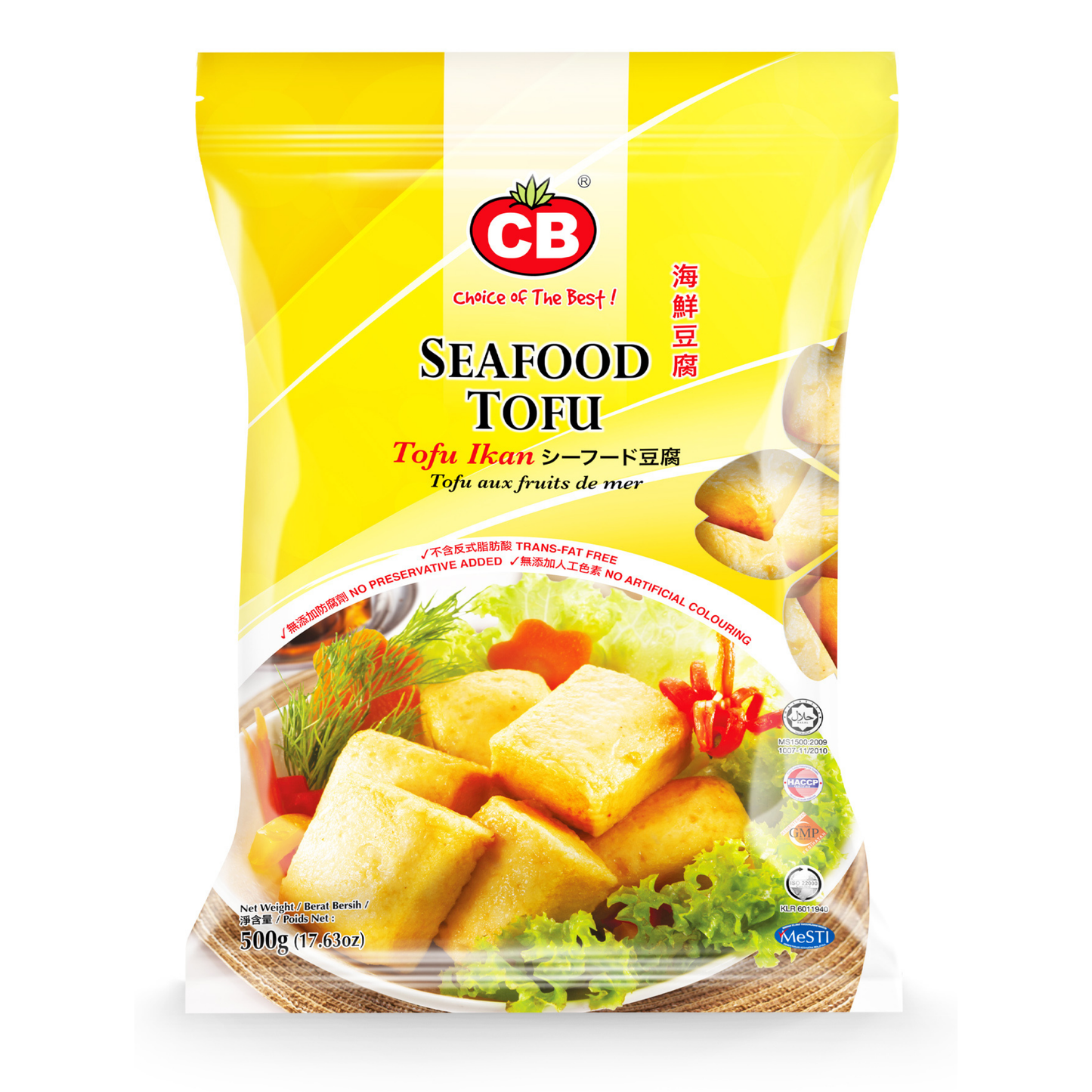 CB SEAFOOD TOFU 21PCS (500G) - CB海鲜豆腐 (500克)
