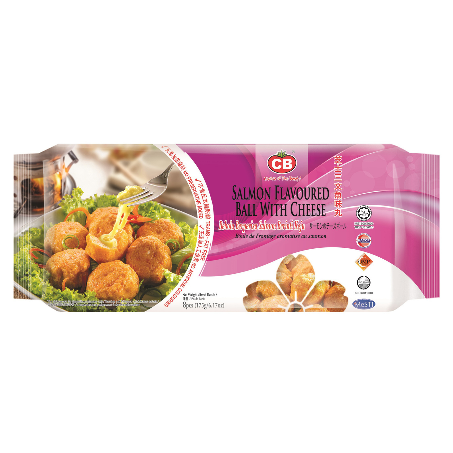 CB SALMON BALL WITH CHEESE 8PCS (175G) - CB芝士三文丸 (175克)