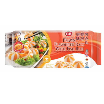 CB PRAWN FLAVOURED BALL WITH FISH ROE 8PCS (190G) - CB虾味蟹籽包心丸 (190克)
