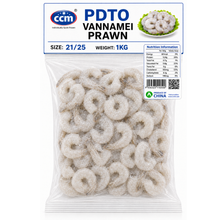 21/25 FROZEN PTO VANNAMEI PRAWN (1KG) - 21/25 冷冻风尾虾 (1公斤)