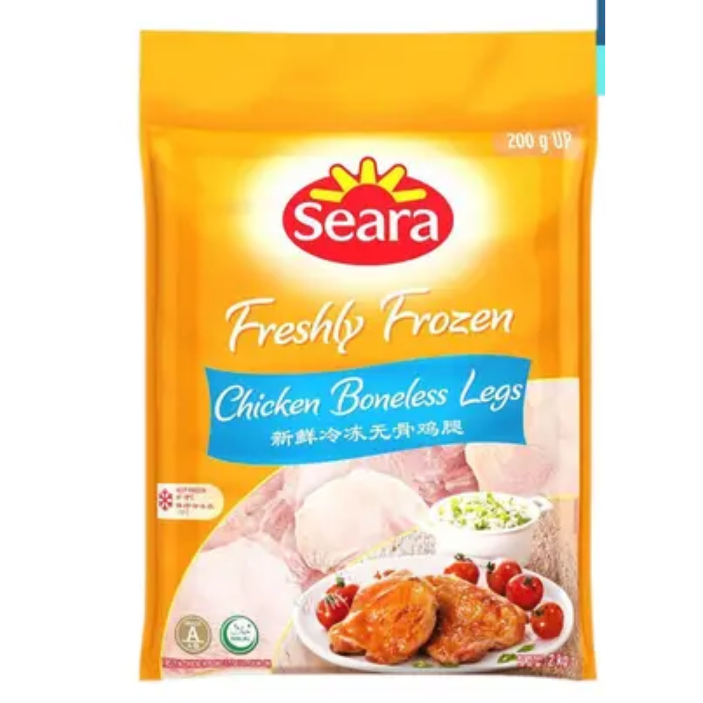 FROZEN CHICKEN LEG BONELESS (200UP) 2KG - 冷冻无骨鸡腿肉 (200UP) (2公斤)