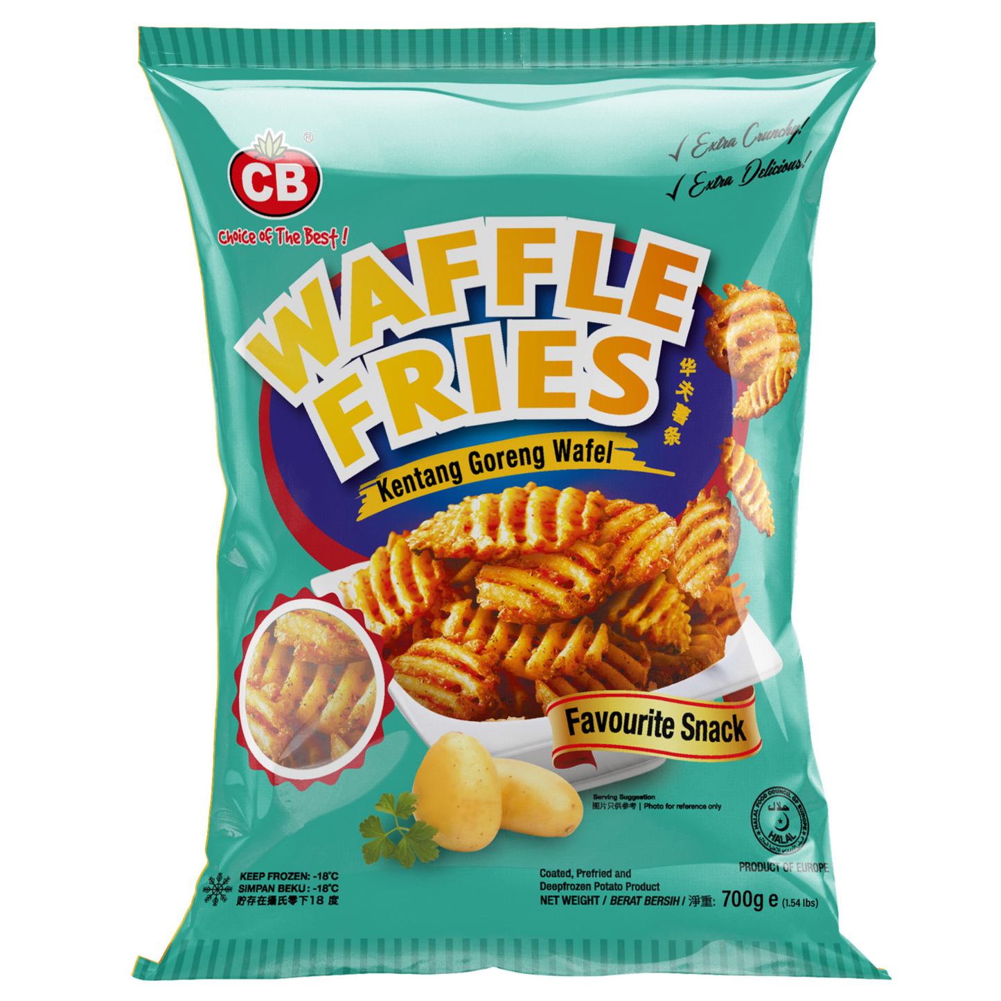 CB WAFFLE FRIES (700G) - CB 方格炸薯条 (700克)