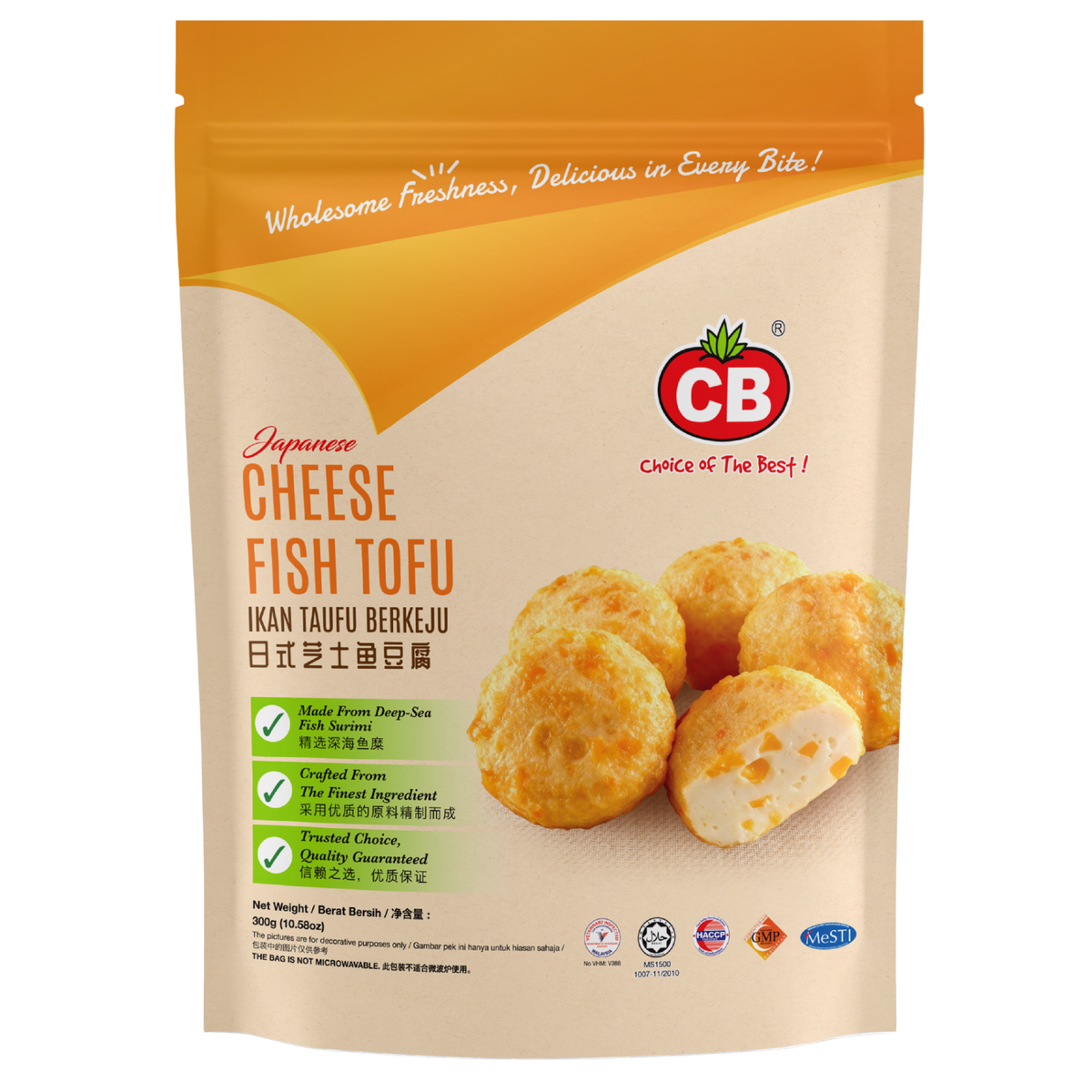 CB JAPANESE CHEESE FISH TOFU (300G) - CB日式芝士鱼豆腐 (300克)