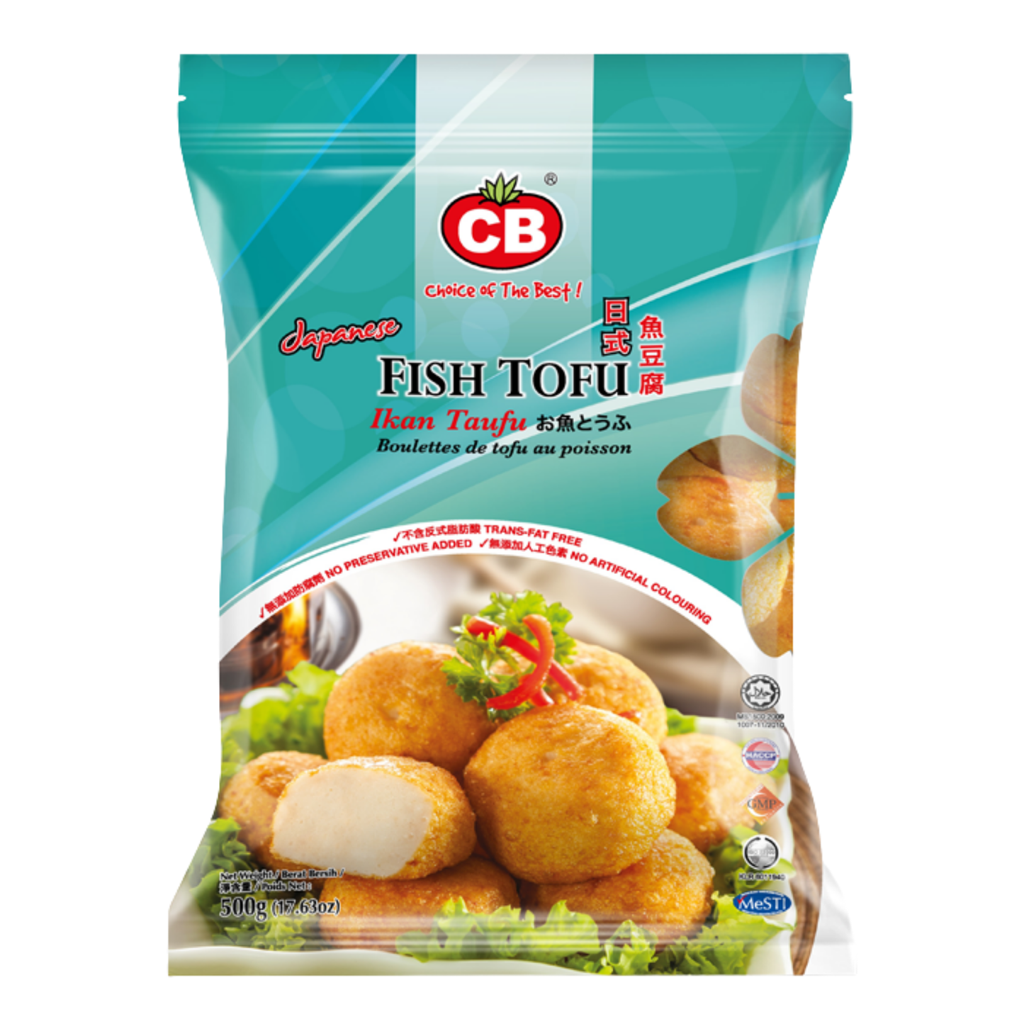 CB JAPANESE FISH TOFU 25PCS (500G) - CB 日式鱼豆腐 25PCS (500克)