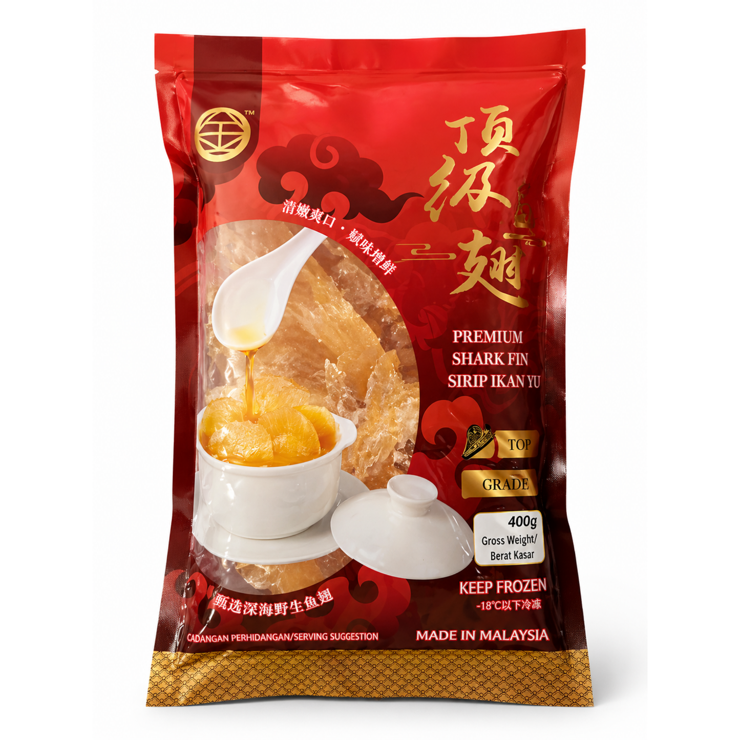 FROZEN SHARK'S FIN SUPERIOR SA (400G) - 冷冻小鲍翅SA (400克)
