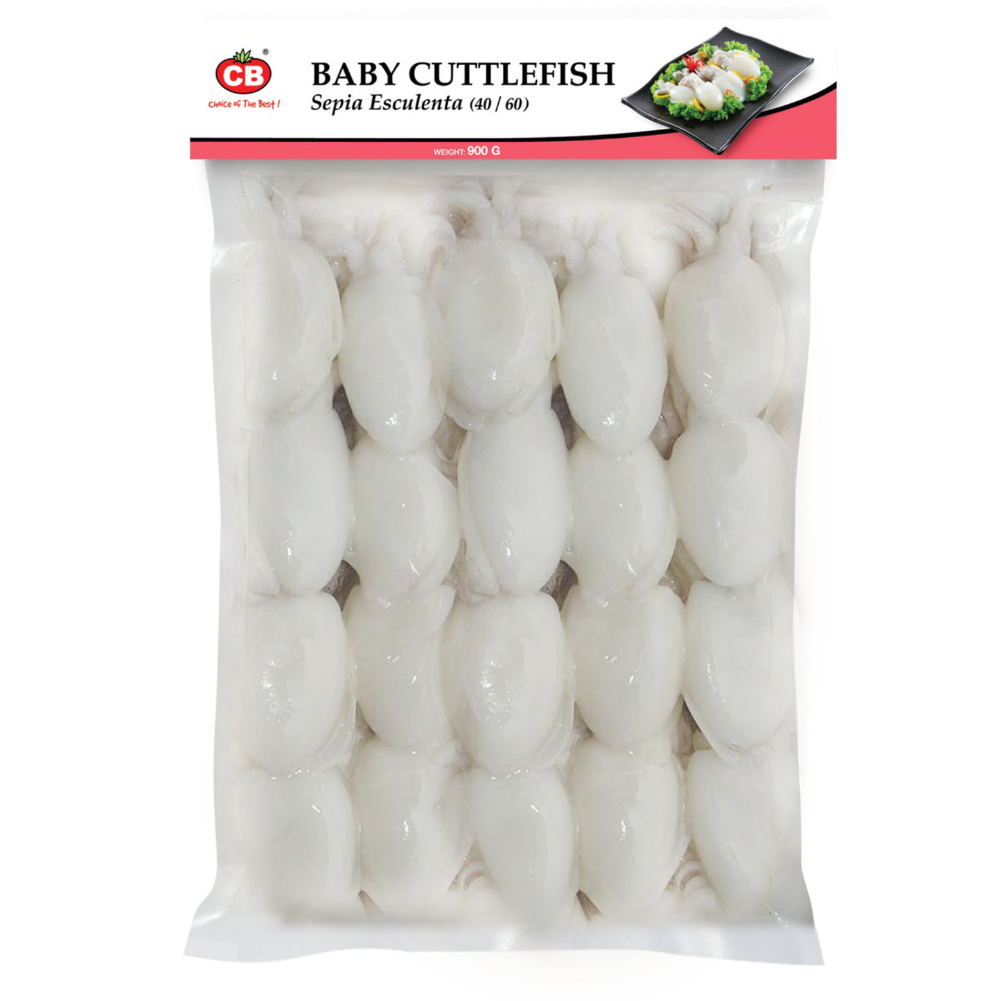 CB 40/60 BABY CUTTLEFISH IQF (900G) - CB 40/60 迷你墨鱼仔 IQF (900克)