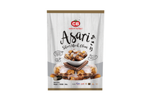 Packaging of CB Asari Short Neck Clams on a white background