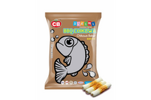 Packaging of CB Surimi BBQ Chikuwa with a fish illustration on a white background