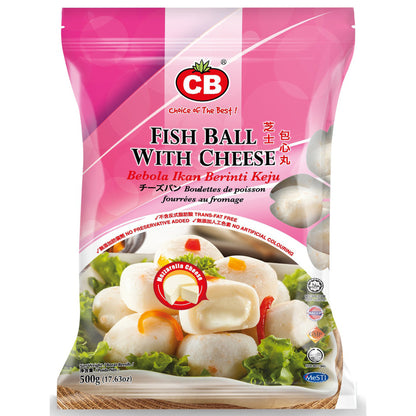 CB FISH BALL WITH CHEESE 23PCS± (500G) - CB 芝士包心丸 23PCS± (500克)