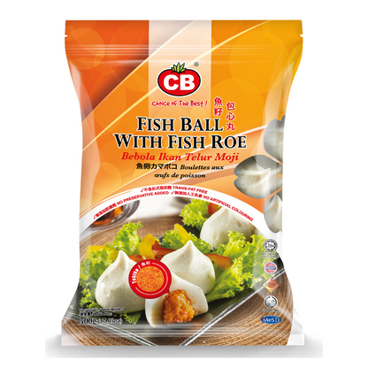 CB FISH BALL WITH FISH ROE 21PCS (500G) - CB 魚籽包心丸 21PCS (500克)