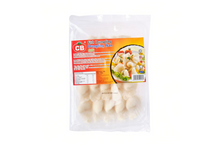 Fish dumpling in a transparent packaging with CB logo