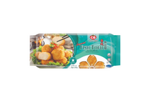 Packaged fish tofu with CB logo on a white background