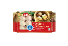 Packaging of Mini Mantou with CB logo on a white background