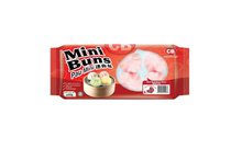 Packaged mini buns with CB logo on a white background