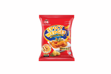 Spicy wedges with CB logo in a red packaging