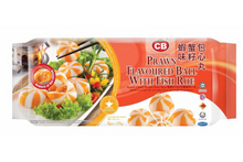Packaging of prawn-flavored ball with fish roe, featuring the brand 'CB'.