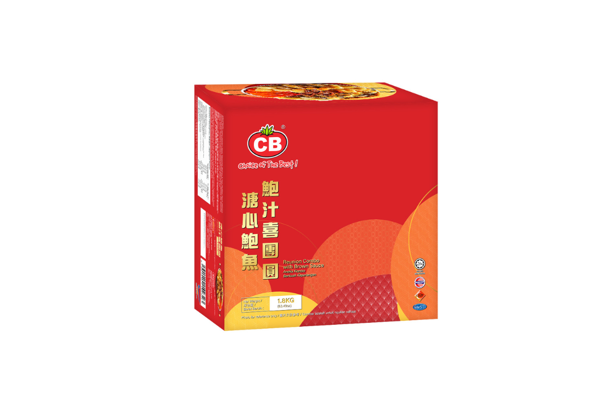 Red and orange box with 'CB' branding on a white background