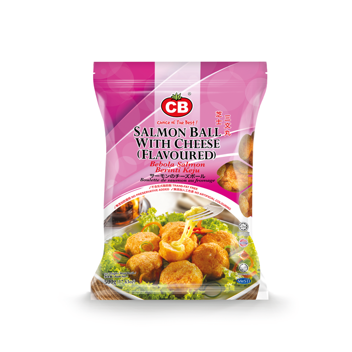 CB SALMON BALL WITH CHEESE 23PCS± (500G) - CB 芝士三文丸 23PCS± (500克)