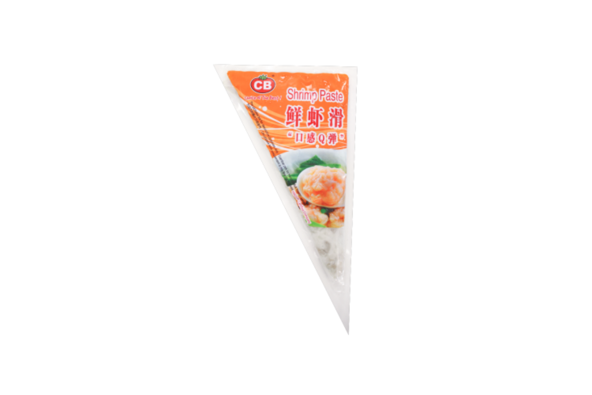 Packaged food product with a triangular shape on a white background