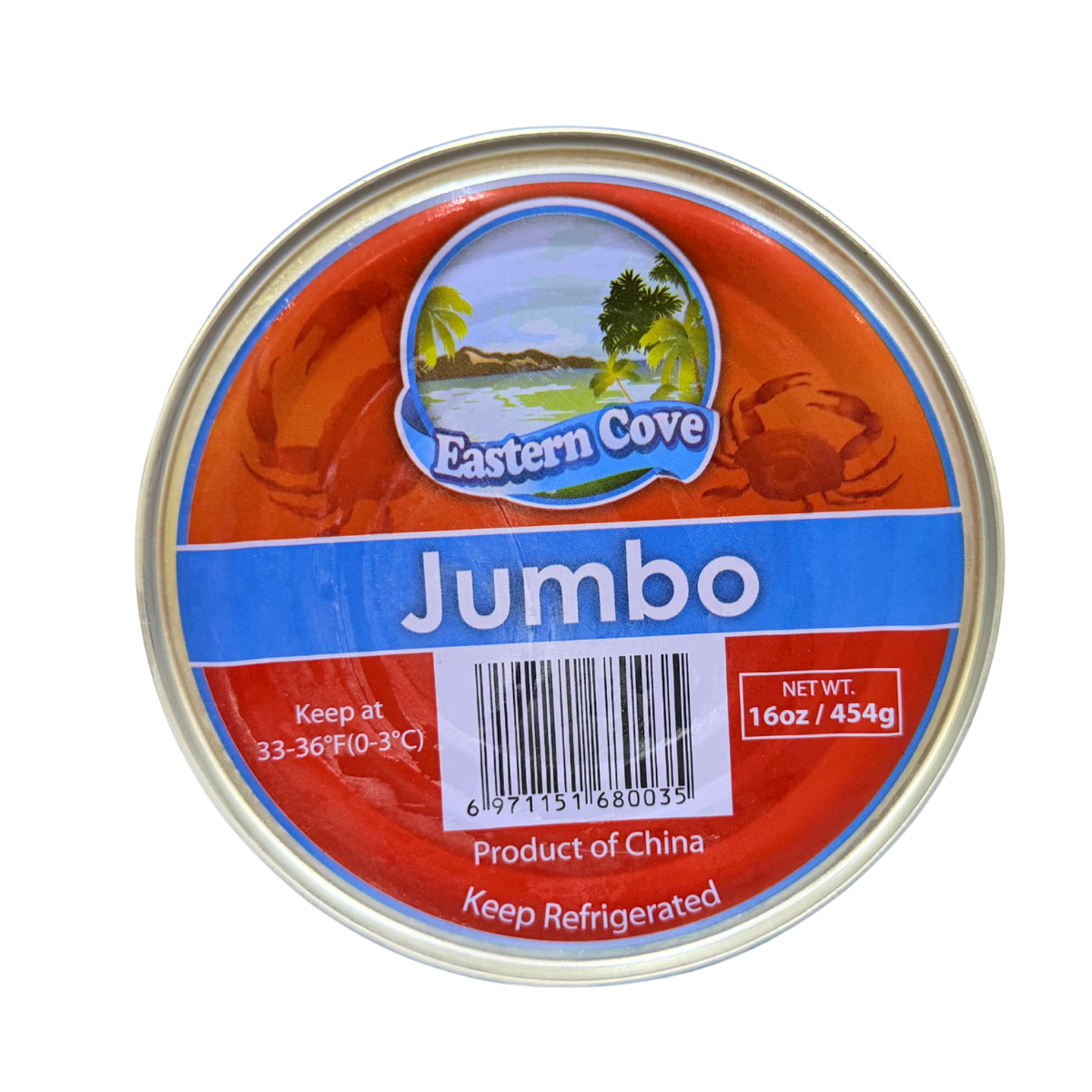 'EASTERN COVE' PREMIUM PASTEURIZED JUMBO CRAB MEAT (454G) - EASTERN COVE "特大" 圆心蟹肉 (454克)
