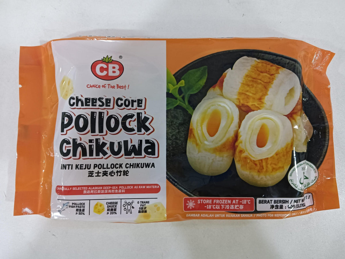 CB CHEESE CORE POLLOCK CHIKUWA 5PCS(90G)  CB 芝士夹心竹轮 5PCS (90G)