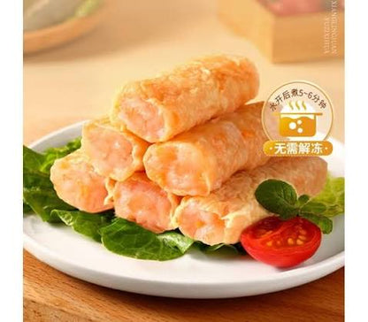 CB FRIED BEAN CURD ROLL WITH SHRIMP PASTE (6PCS) 120G - CB鱼仔虾滑响铃卷 (6个) 120克